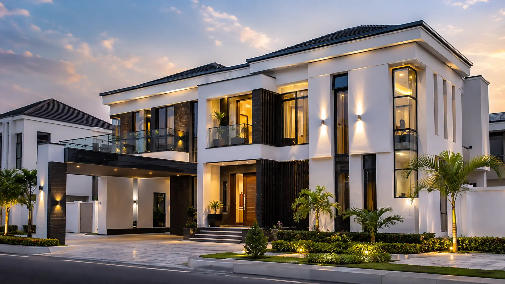 Completed luxury residential construction project