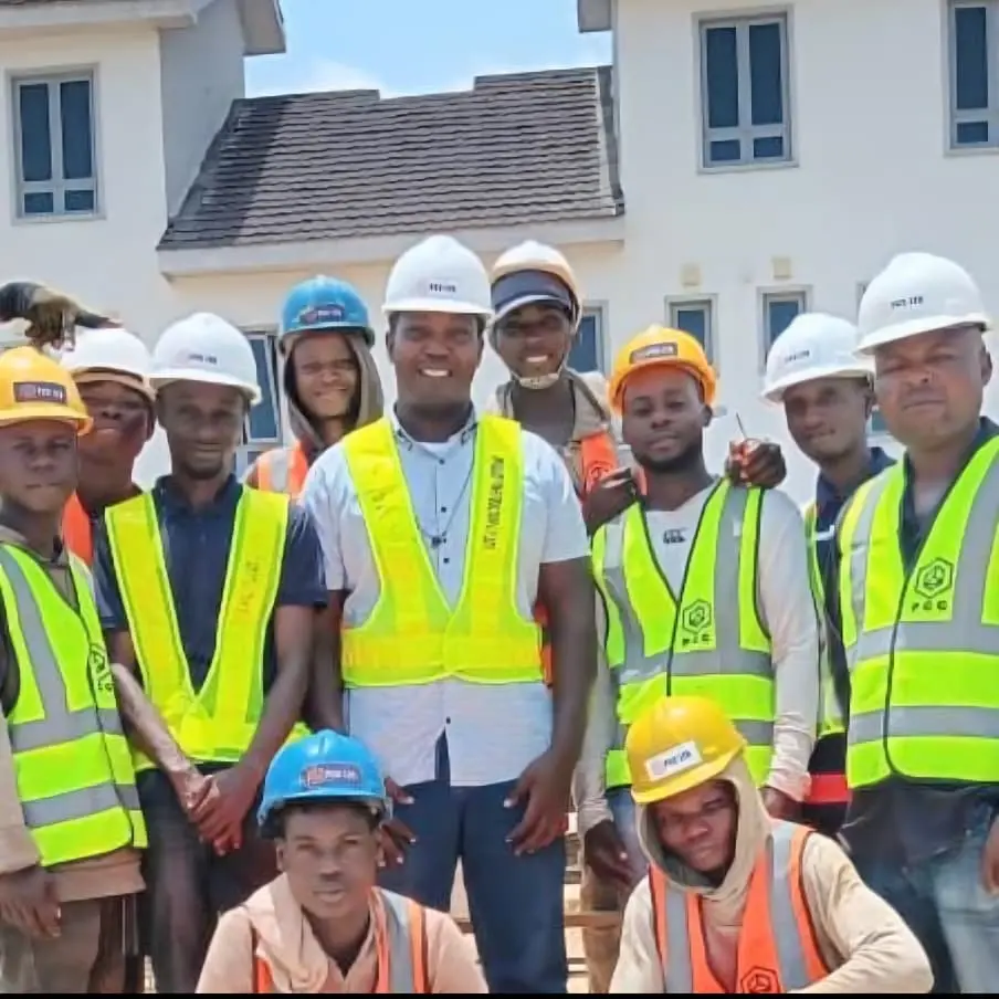 Professional construction team